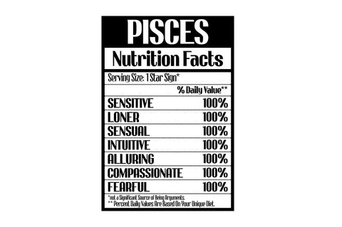 Zodiac Nutrition Facts SVG Bundle SVG Regulrcrative 