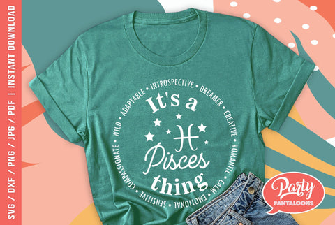 ZODIAC PISCES | cute zodiac signs SVG SVG Partypantaloons 