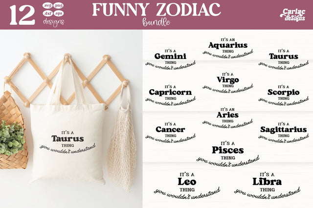 Zodiac Signs Bundle SVG Carla C Designs 