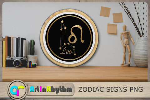 Zodiac Signs PNG Cliparts, Gold And Black Zodiac Signs, Constellation Cliparts SVG Artinrhythm shop 