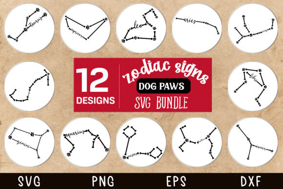 Zodiac Signs SVG Bundle, Celestial Svg SVG Svgcraft 