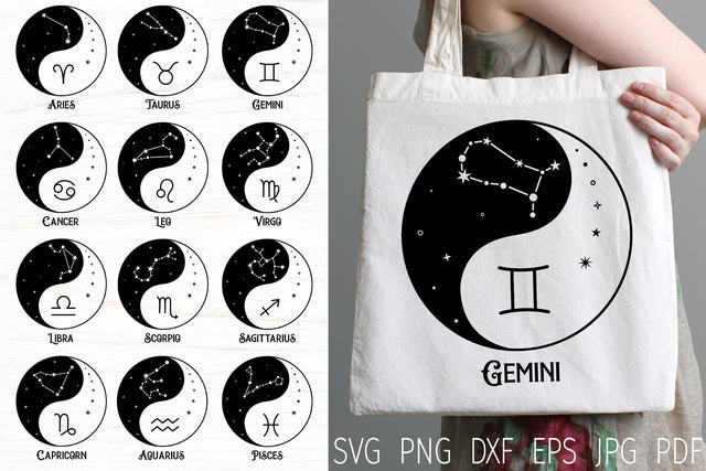 Zodiac signs svg bundle, constellation, astrology svg signs SVG Digital Rainbow Shop 