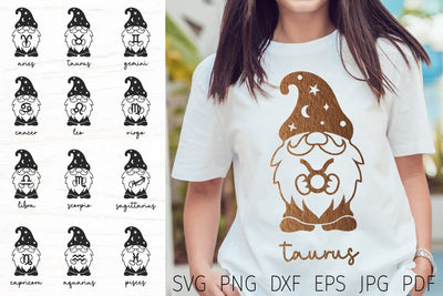 Zodiac signs svg bundle, gnome svg bundle, astrology svg SVG Digital Rainbow Shop 
