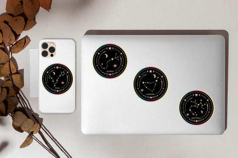 Zodiac stickers bundle Sublimation KMarinaDesign 