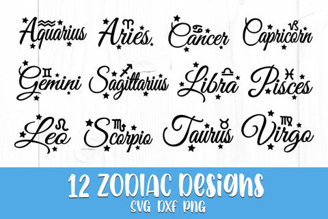 Zodiac Svg Bundle, Horoscope Svg, Astrology Signs Svg, Zodiac Signs SVG Litke Designs 