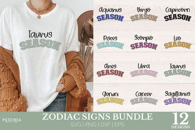 Zodiac SVG Bundle | Zodiac Sign SVG SVG Petunia Digital Design 