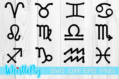 Zodiac Symbols SVG Zodiac Signs Svg Zodiac Svg Astrology Svg Astrology Signs Svg Star Signs Svg Star Svg Birthday Svg Birth Stone Svg Zodiac SVG Whistlepig Designs 