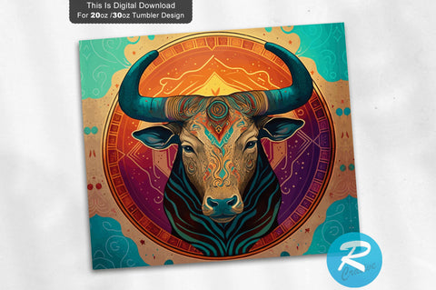 Zodiac Taurus 20 oz / 30 oz Tumbler PNG Sublimation Regulrcrative 