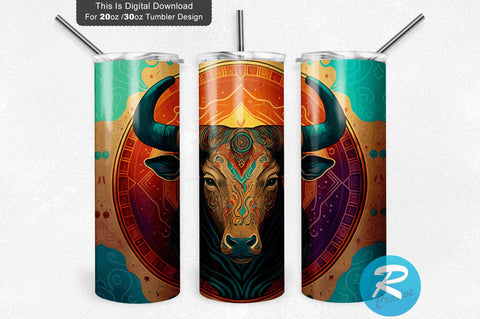 Zodiac Taurus 20 oz / 30 oz Tumbler PNG Sublimation Regulrcrative 