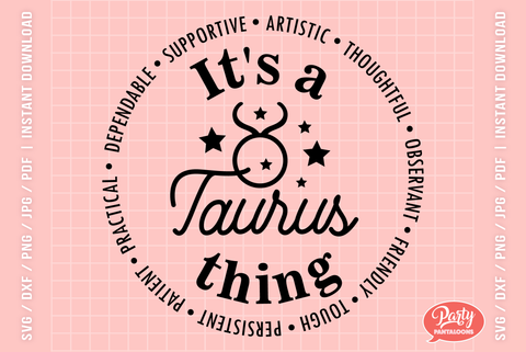 ZODIAC TAURUS | cute zodiac signs SVG SVG Partypantaloons 