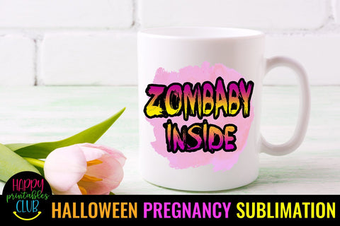 Zombaby Inside -Halloween Pregnancy Sublimation Ideas PNG Sublimation Happy Printables Club 