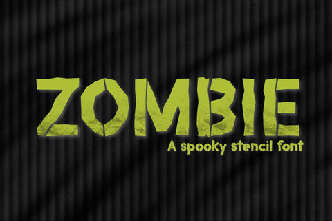 Zombie | A Spooky Stencil Font Font Kitaleigh 