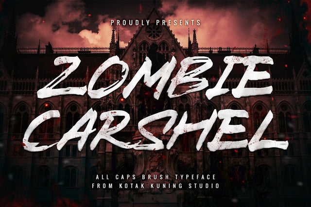 Zombie Carshel Font Kotak Kuning Studio
