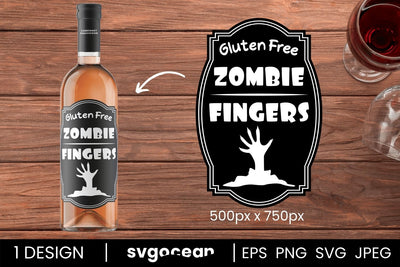 Zombie Fingers Bottle Labels Svg SVG SvgOcean 
