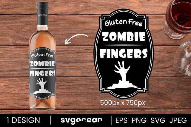Zombie Fingers Bottle Labels Svg SVG SvgOcean 