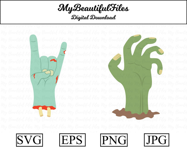 Zombie Hand Clipart SVG MyBeautifulFiles 