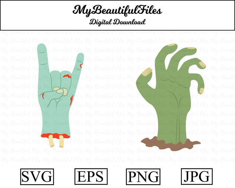 Zombie Hand Clipart SVG MyBeautifulFiles 
