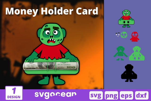Zombie Money Holder Card Svg SVG SvgOcean 