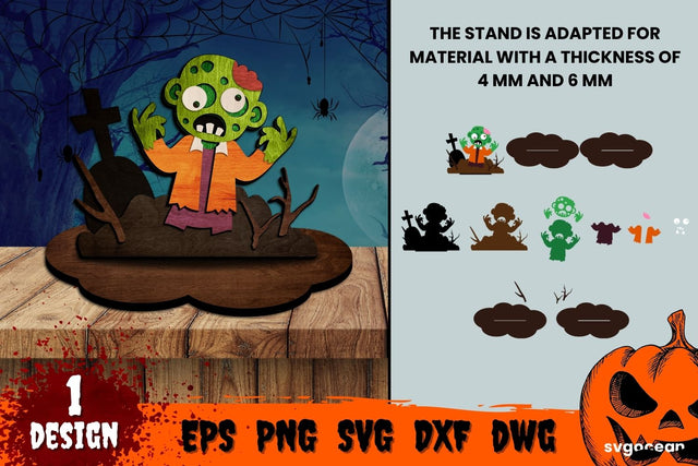Zombie Multilayered Laser Cut Design | Svg Bundle | Glowforge SVG SvgOcean 