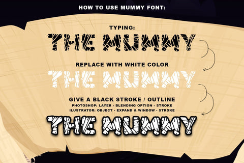 Zombie Mummy Font Letterara 