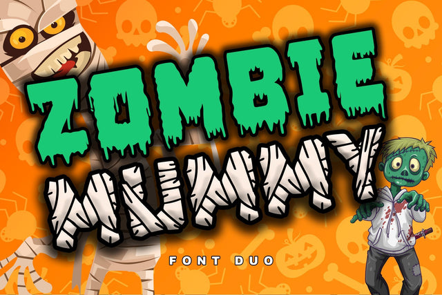 Zombie Mummy Font Letterara 