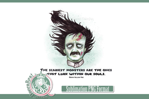 Zombie Poe Sublimation Sublimation QueenBrat Digital Designs 