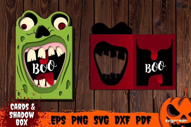 Zombie Pop Up Card Template | Pop-up | Cut Files SVG SvgOcean 