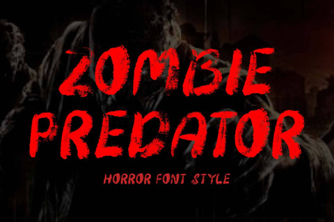 Zombie Predator Font Prasetya Letter 