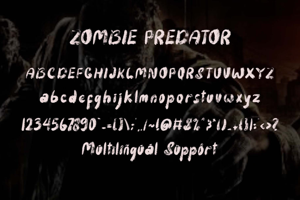 Predator Script Font Zombie Predator - So Fontsy