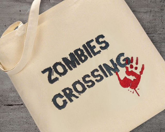 Zombies Crossing Embroidery Embroidery/Applique Designed by Geeks 