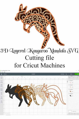 Zoo Animal SVG Layered Mandala Bundle - Camel, Tiger, Bear, Penguin, Kangaroo for Cricut and Silhouette SVG Digital Honeybee 