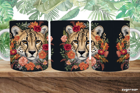 Zoo Embroidery Animals Mug | 11 oz | Sublimation SVG SvgOcean 