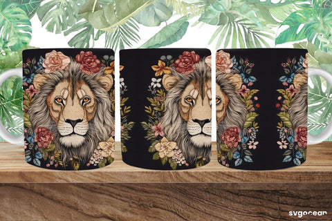 Zoo Embroidery Animals Mug | 11 oz | Sublimation SVG SvgOcean 