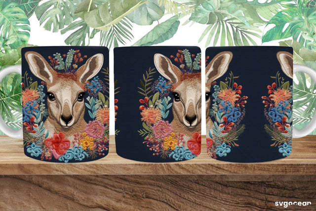 Zoo Embroidery Animals Mug | 11 oz | Sublimation SVG SvgOcean 