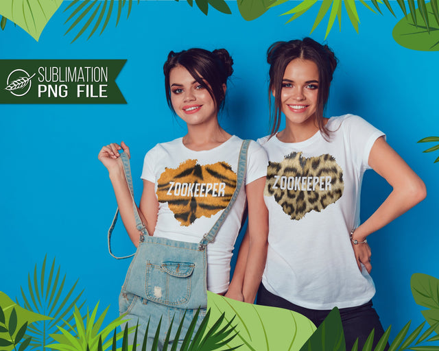 Zookeeper, tiger/leopard, sublimation for white background Sublimation Boertiek 