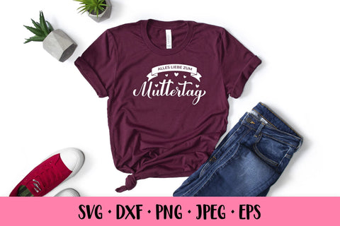 Zum Muttertag SVG. Happy Mothers Day in German SVG LaBelezoka 