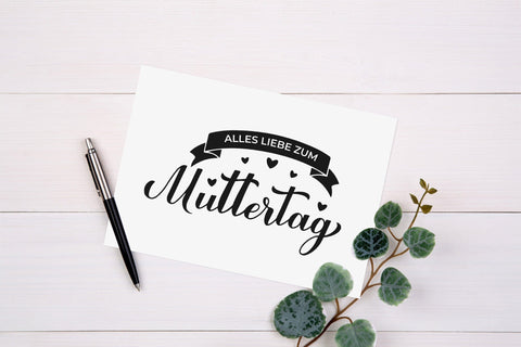 Zum Muttertag SVG. Happy Mothers Day in German SVG LaBelezoka 