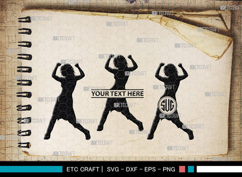 Zumba Girl Monogram, Zumba Girl Silhouette, Zumba Girl SVG, Zumba Svg, Girl Svg, Fitness Girl Svg, SB00423 SVG ETC Craft 