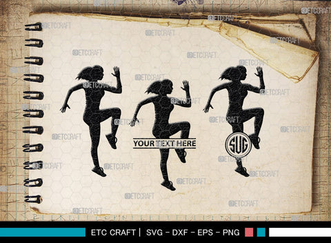 Zumba Girl Monogram, Zumba Girl Silhouette, Zumba Girl SVG, Zumba Svg, Girl Svg, Fitness Girl Svg, SB00423 SVG ETC Craft 
