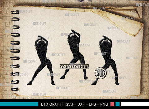 Zumba Girl Monogram, Zumba Girl Silhouette, Zumba Girl SVG, Zumba Svg, Girl Svg, Fitness Girl Svg, SB00423 SVG ETC Craft 