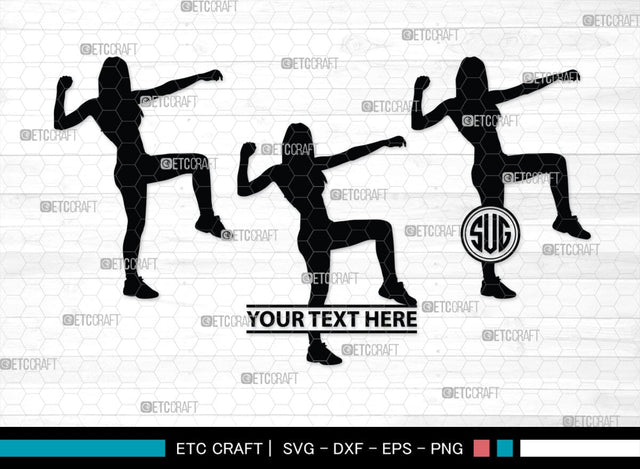 Zumba Girl Monogram, Zumba Girl Silhouette, Zumba Girl SVG, Zumba Svg, Girl Svg, Fitness Girl Svg, SB00423 SVG ETC Craft 