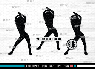 Zumba Girl Monogram, Zumba Girl Silhouette, Zumba Girl SVG, Zumba Svg, Girl Svg, Fitness Girl Svg, SB00423 SVG ETC Craft 