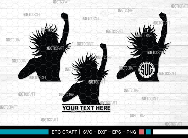 Zumba Girl Monogram, Zumba Girl Silhouette, Zumba Girl SVG, Zumba Svg, Girl Svg, Fitness Girl Svg, SB00423 SVG ETC Craft 