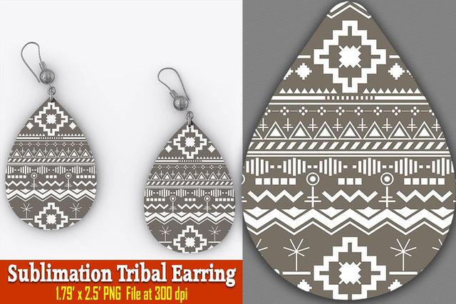 Zuri Tribal Earring Sublimation Ethnic Touch 